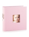 Now you can organize by cuteness! The fabric photo album includes an photo opening on the spine that allows your little one to be seen when placing on a bookshelf.