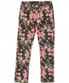 Baby Phat - Kids Girls 7-16 Floral Printed Twill Jean