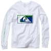 Quiksilver - Quiksilver Kids Long Sleeve Tee Shirt - Speak Easy - White - Kid's Large (14-16)