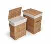 Badger Basket Two Hamper Set with Liners, Natural