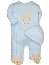 Little Me Bear Layette Blue, 9 Months Little Me Bear Layette Blue, 9 Months