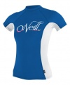 O'Neill Women's Skins Short Sleeve Crew (Royal/White)