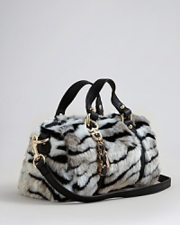 Furry ziger stripes embellish this too-chic crossbody purse from Juicy Couture. Furry ziger stripes embellish this too-chic crossbody purse from Juicy Couture.