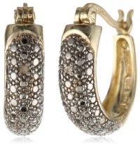 18k Yellow Gold Plated Sterling Silver Diamond-Accent Hoop Earrings (0.7 Diameter) 18k Yellow Gold Plated Sterling Silver Diamond-Accent Hoop Earrings (0.7 Diameter)