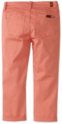 7 For All Mankind Girls 7-16 Skinny Crop And Roll Legging, Burnt Coral, 12 7 For All Mankind Girls 7-16 Skinny Crop And Roll Legging, Burnt Coral, 12