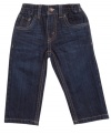 Keep a classic wardrobe staple handy. These straight-legged jeans from Levi's® make getting him ready for the day easy.