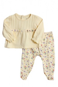 Absorba Baby-Girls Newborn 2-Piece Floral Footed Pant Set Absorba Baby-Girls Newborn 2-Piece Floral Footed Pant Set
