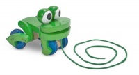 Melissa & Doug Deluxe Wooden Frolicking Frog Pull Toy Melissa & Doug Deluxe Wooden Frolicking Frog Pull Toy