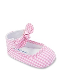 Happy feet are the order of the day with Ralph Lauren Childrenswear delightful gingham sandal, accented with bow tie at the ankle. Happy feet are the order of the day with Ralph Lauren Childrenswear delightful gingham sandal, accented with bow tie at the ankle.