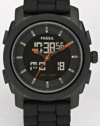 Fossil Machine Silicone Watch - Black with Orange