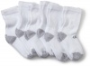 Champion Boys 8-20 Six Pack Crew Socks, White, Medium