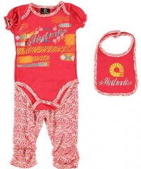 Akademiks Newborn Girls Raspberry Zebra 3Pc Layette Pant Set (6/9M) Akademiks Newborn Girls Raspberry Zebra 3Pc Layette Pant Set (6/9M)