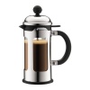 Bodum Chambord 3 Cup French Press Coffee Maker with Locking Lid, Stainless Steel, 12-Ounce