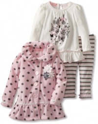 Kids Headquarters Baby-girls Infant Pink Jacket with Long Sleeve Tee and Striped Legging, Pink, 24 Months Kids Headquarters Baby-girls Infant Pink Jacket with Long Sleeve Tee and Striped Legging, Pink, 24 Months