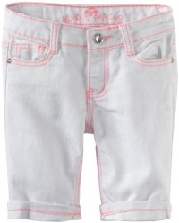 Almost Famous Girls 7-16 Cuffed Bermuda, White Denim, 10 Almost Famous Girls 7-16 Cuffed Bermuda, White Denim, 10