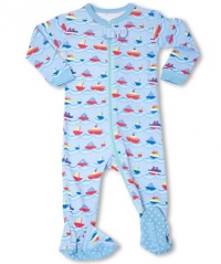 Leveret Footed Boat Design Pajama Sleeper 100% Cotton (Size 6M-5T) Leveret Footed Boat Design Pajama Sleeper 100% Cotton (Size 6M-5T)