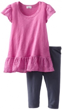 Splendid Littles Girls 2-6X Lace And Slub Short Sleeve Tunic Set Toddler, Tulip, 2T Splendid Littles Girls 2-6X Lace And Slub Short Sleeve Tunic Set Toddler, Tulip, 2T
