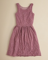 Bountiful layers of ruffles create truly charming textures for Aqua's sweet skater dress. Bountiful layers of ruffles create truly charming textures for Aqua's sweet skater dress.