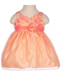 Princess Faith Rose Darling Dress with Diaper Cover (Sizes 0M - 9M) - orange, 6 - 9 months Princess Faith Rose Darling Dress with Diaper Cover (Sizes 0M - 9M) - orange, 6 - 9 months