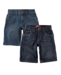 Levi's classic denim shorts go with anything, anywhere--and never lose their cool. Levi's classic denim shorts go with anything, anywhere--and never lose their cool.