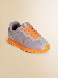 Crafted in a classic lace-up silhouette with suede trim, pony embroidery and rubber jogger sole.Lace-upSuede/leather/nylon upperRubber solePadded insoleImported Crafted in a classic lace-up silhouette with suede trim, pony embroidery and rubber jogger sole.Lace-upSuede/leather/nylon upperRubber solePadded insoleImported
