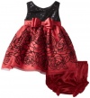 Sweet Heart Rose Baby-girls Infant Sleeveless Occasion Dress With Sequins, Red/Black, 18 Months