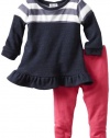 Splendid Littles Baby-girls Infant Boston Active Tunic Set, Navy, 18-24 Months