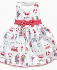 Just another day at the beach. She'll be ready to lounge in this fun, fabulous print halter-dress from Blueberi Boulevard. Just another day at the beach. She'll be ready to lounge in this fun, fabulous print halter-dress from Blueberi Boulevard.