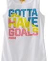 Puma - Kids Girls 7-16 Gotta Have Goals Tank Shirt, White, Large