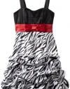 Ruby Rox Kids Girls 7-16 Color-Block Dress, Black/White/Red, 10