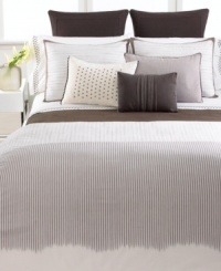 A grid design renders luxurious texture in this Ribbon Stripe coverlet from Vera Wang, featuring ultra-soft 300-thread count cotton. A grid design renders luxurious texture in this Ribbon Stripe coverlet from Vera Wang, featuring ultra-soft 300-thread count cotton.