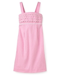 From Lilly Pulitzer, the Carolina, a gorgeous garden-party dress rendered in blushing seersucker. From Lilly Pulitzer, the Carolina, a gorgeous garden-party dress rendered in blushing seersucker.