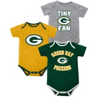 Newborn Green Bay Packers 3 Piece Creeper Set 0-3 Months Newborn Green Bay Packers 3 Piece Creeper Set 0-3 Months