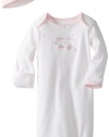 Little Me Baby-Girls Newborn Thank Heavens Gown and Hat, Pink, 0-3 Months