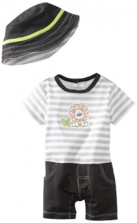 Little Me Baby-boys Newborn Club Safari Romper And Hat, Grey, 9 Months Little Me Baby-boys Newborn Club Safari Romper And Hat, Grey, 9 Months