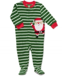 Baby, it's cold outside. Keep him bundled and warm in this fun, festive striped Santa footed coverall from Carter's. Baby, it's cold outside. Keep him bundled and warm in this fun, festive striped Santa footed coverall from Carter's.