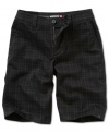 A handsome plaid print gives these Quiksilver shorts a cute and preppy style.