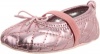 Stuart Weitzman Layette Baby Puffy Ballet Flat (Infant/Toddler),Pink,2 M US Infant