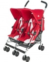 Maclaren Twin Triumph Stroller, Scarlet/Silver