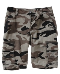 Is his summer style feeling fatigued? Refresh it with these camo walkshorts from Quiksilver, with cargo pockets to carry his essential gear. Is his summer style feeling fatigued? Refresh it with these camo walkshorts from Quiksilver, with cargo pockets to carry his essential gear.