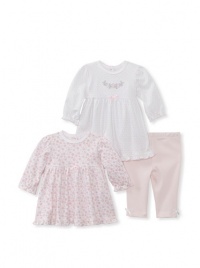 Little Me Baby-Girls Newborn Petals 2 Pack Dress And Legging Set, Pink Multi, 9 Months Little Me Baby-Girls Newborn Petals 2 Pack Dress And Legging Set, Pink Multi, 9 Months