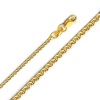 14K Yellow Gold 1.5mm Flat Open wheat Chain Necklace with Lobster Claw Clasp
