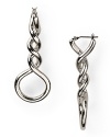 A jewel box staple from T Tahari, these twisted linear earrings bring simply-styled glamor to your look, cast in silver plated metal.