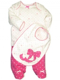 Little Me Baby-Girls Newborn Sweet Bow Lap Shoulder Set, Pink Print, 3 Months Little Me Baby-Girls Newborn Sweet Bow Lap Shoulder Set, Pink Print, 3 Months