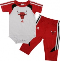 Chicago Bulls Newborn Baby Adidas Creeper And Pant Set Chicago Bulls Newborn Baby Adidas Creeper And Pant Set