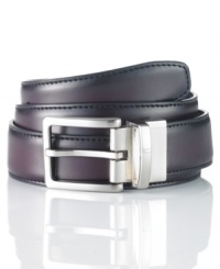 Any way you want to wear it. This Club Room dress belt is reversible for your convenience. Any way you want to wear it. This Club Room dress belt is reversible for your convenience.