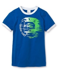 Diesel Boys' Temer Diesel Indiat Head Ringer Tee - Sizes S-XL Diesel Boys' Temer Diesel Indiat Head Ringer Tee - Sizes S-XL