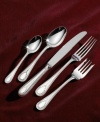 Named for the Queen of female silversmiths, Hester Bateman, this Wallace flatware collection features beaded handles and a sparkling pattern to make any table shine with beauty.