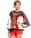 Global style is in full effect on this printed caftan from Rampage! For a look that boasts all the more color, team the top with a pair of bright shorts!