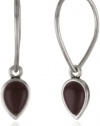 Lucky Brand Silver-Tone Red Tear Drop Earrings